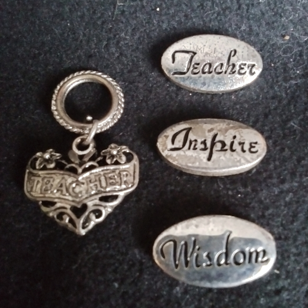 "Teacher" Metal Charms